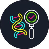 Dna Research Line Multi Color Design vector