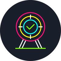 Target Line Multi Color Design vector