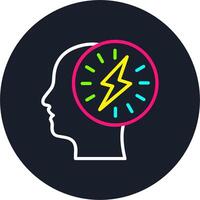 Brain circuit Line Multi Color Design vector