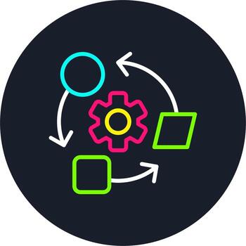 Adaptation Line Multi Color Design vector