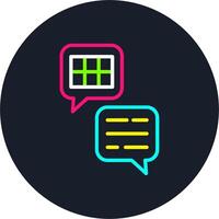 Chat Line Multi Color Design vector