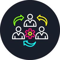 Coordination Line Multi Color Design vector