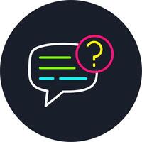 Question Mark Line Multi Color Design vector