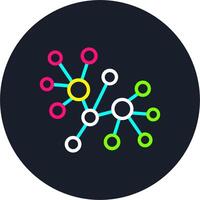 Connection Line Multi Color Design vector