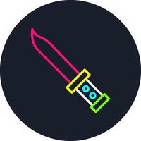 Knife Line Multi Color Design vector