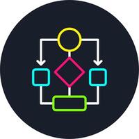 Data Flow Line Multi Color Design vector