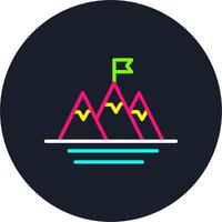 Conquer Line Multi Color Design vector