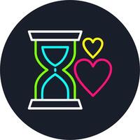 Sand clock Line Multi Color Design vector