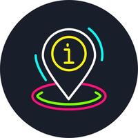 Info Center Location Line Multi Color Design vector