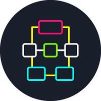 Hierarchy Line Multi Color Design vector