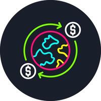 Money Transaction Line Multi Color Design vector