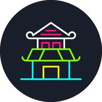 Building Line Multi Color Design vector