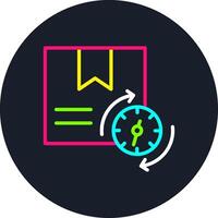 Processing Time Line Multi Color Design vector