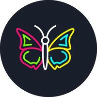 Butterfly Line Multi Color Design vector