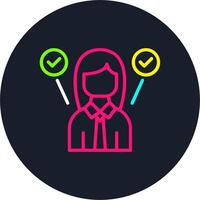 Multitasking Line Multi Color Design vector