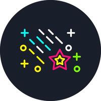 Meteor Shower Line Multi Color Design vector