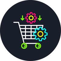 Procurement Line Multi Color Design vector