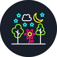 Night Line Multi Color Design vector