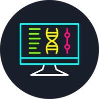 Dna computing Line Multi Color Design vector