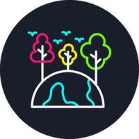 Planet Earth Line Multi Color Design vector
