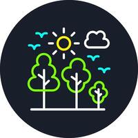 Afternoon Line Multi Color Design vector