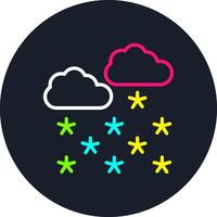 Snowy Line Multi Color Design vector