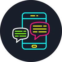 Smartphone Line Multi Color Design vector
