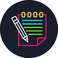 Notepad Line Multi Color Design vector
