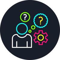 Think Line Multi Color Design vector
