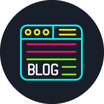Blog Line Multi Color Design vector
