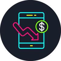 Smartphone Line Multi Color Design vector