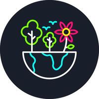 Eco Erath Line Multi Color Design vector