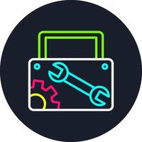 Tool Box Line Multi Color Design vector