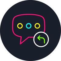 Reply Line Multi Color Design vector