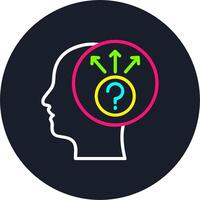 Uncertainty Line Multi Color Design vector