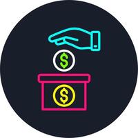 Deposit Line Multi Color Design vector