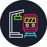 Platform Line Multi Color Design vector