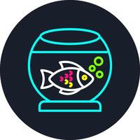 Fish Bowl Line Multi Color Design vector