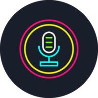 Mic Line Multi Color Design vector
