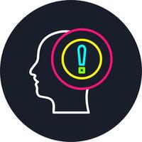 Exclamation Line Multi Color Design vector