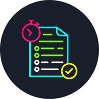 Test Line Multi Color Design vector