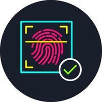 Finger Scanner Line Multi Color Design vector