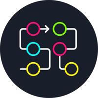 Dependencies Line Multi Color Design vector
