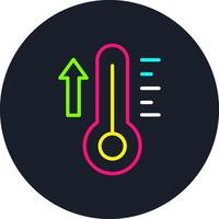 High Temperature Line Multi Color Design vector