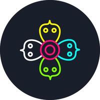 Rafflesia Line Multi Color Design vector