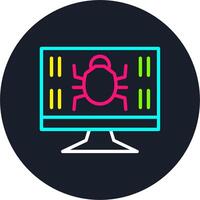 Bug Line Multi Color Design vector