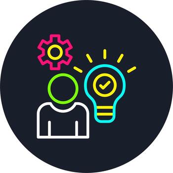 Solution Line Multi Color Design vector