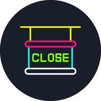 Close Line Multi Color Design vector