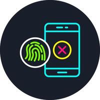 Denied Line Multi Color Design vector