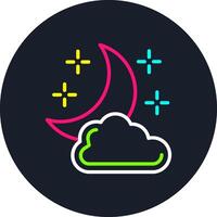 Half Moon Line Multi Color Design vector